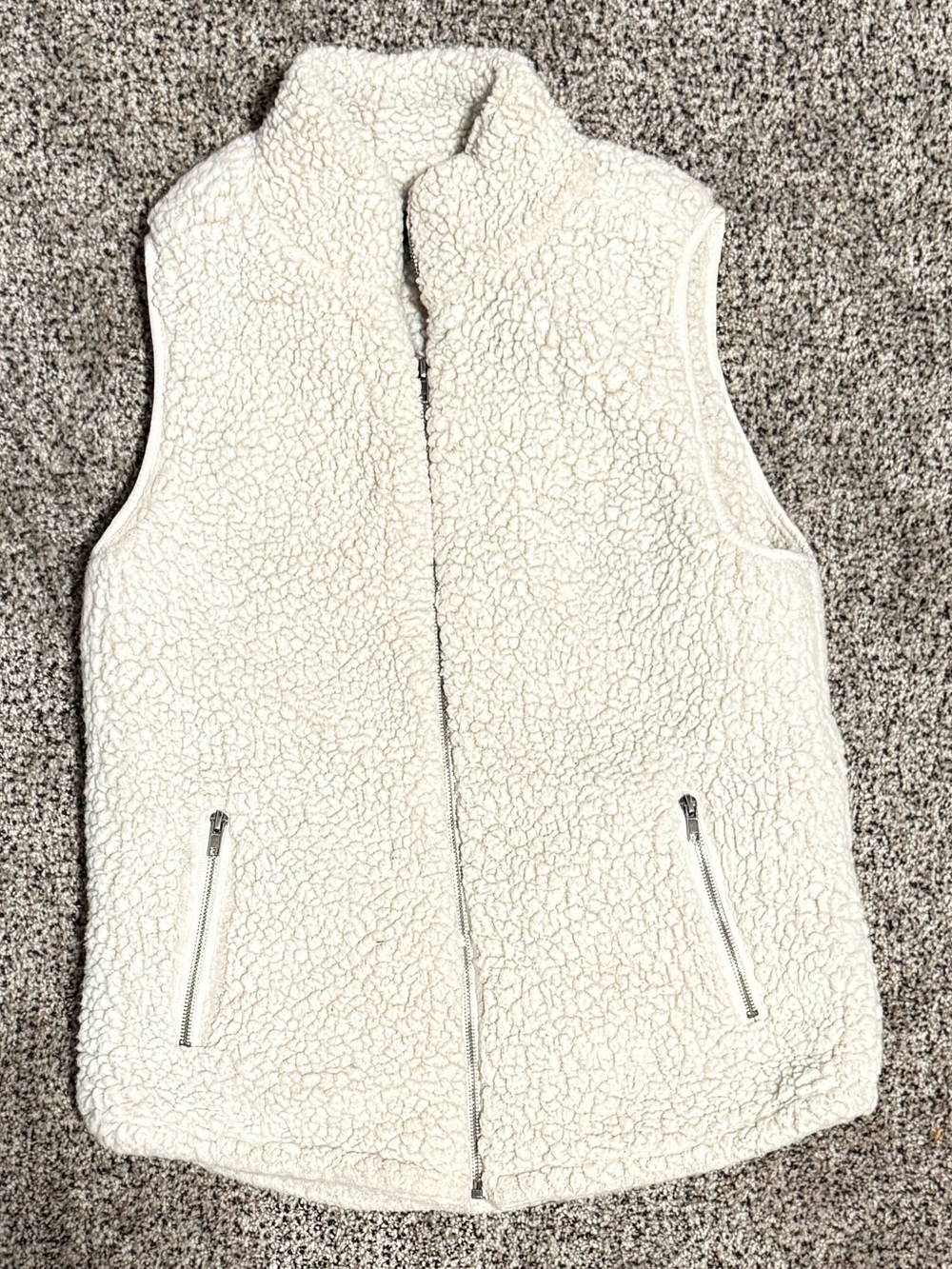 Love Tree Cream Sherpa Zip Vest